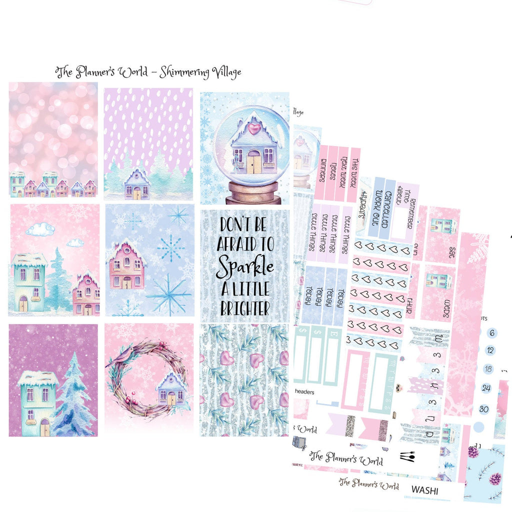 Shimmering Village Weekly Kit - winter weekly kit - christmas - The Planner's World