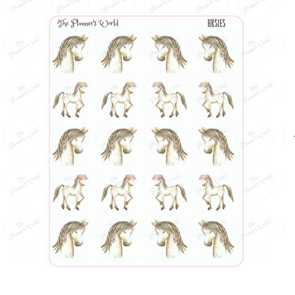 Horse planner stickers - horsies - horse stickers - pony planner stickers - pony stickers - The Planner's World
