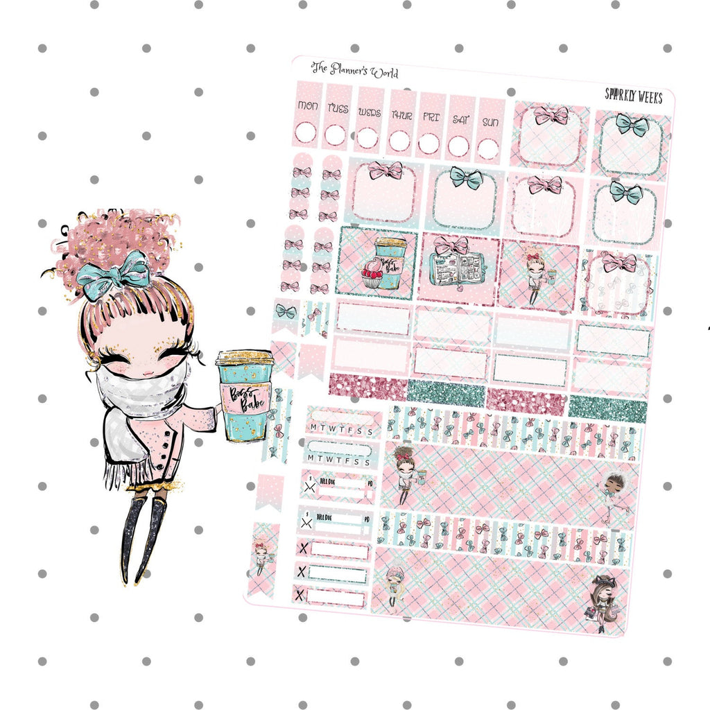 Hobonichi Weeks weekly kit / Sparkly weeks  Sticker kit - The Planner's World