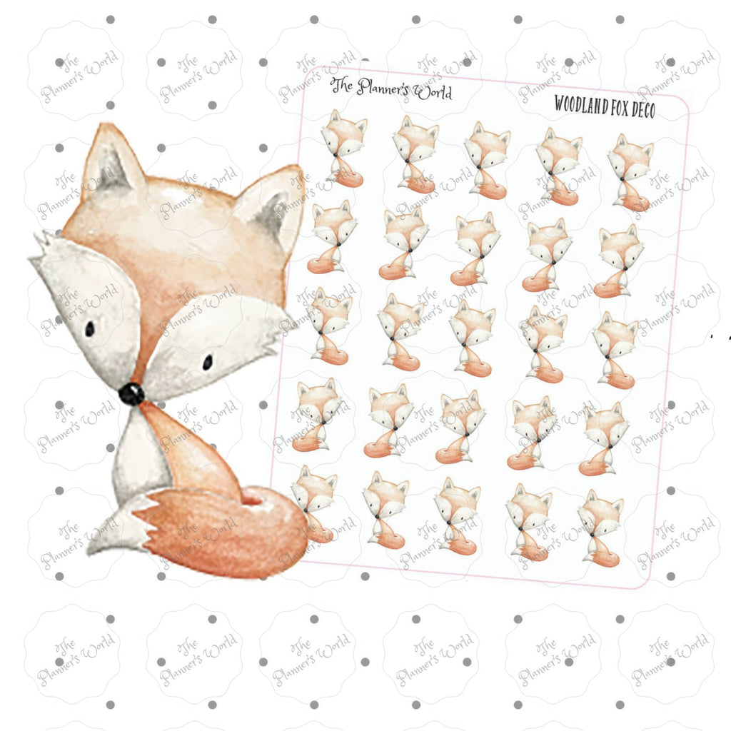 woodland fox planner stickers - The Planner's World