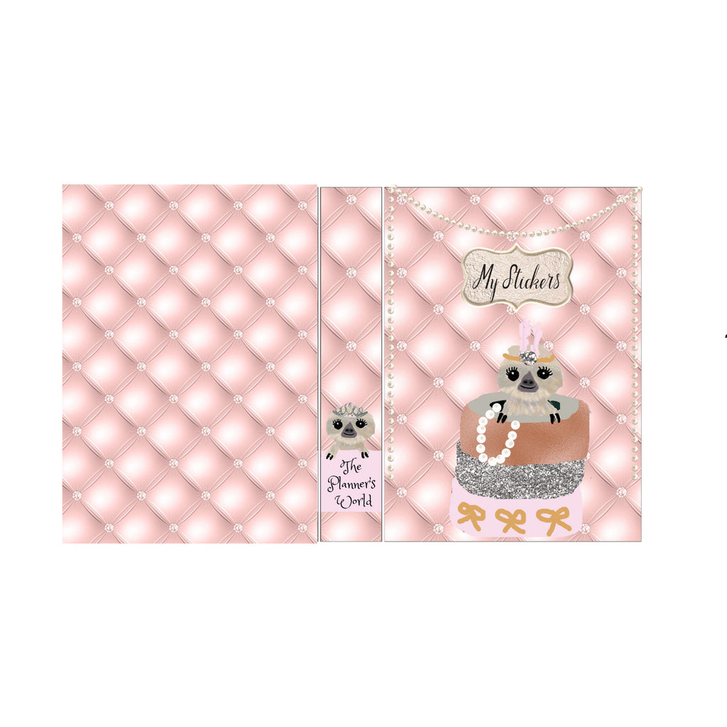 Planner Sticker Album - Large - 5 x 7 - sticker storage - sticker book - sticker album -  sloth sticker album - large sticker album - The Planner's World