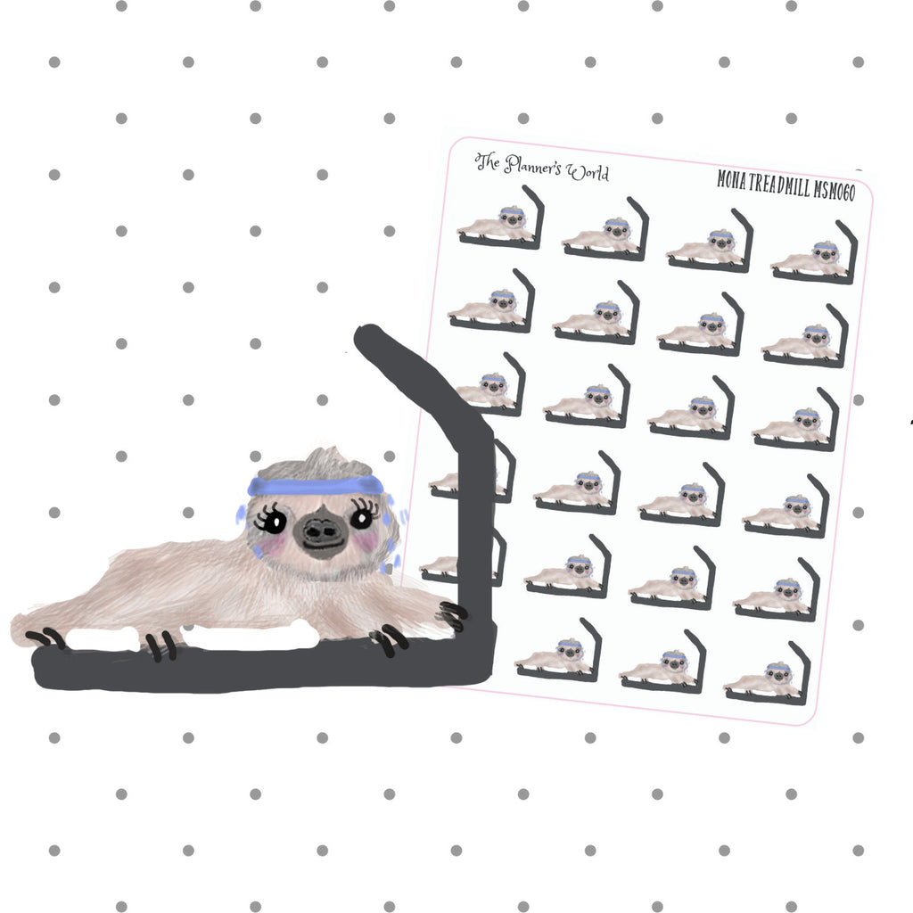 sloth stickers - workout stickers - sloth planner stickers - cute stickers  - fitness - planner stickers - exercise stickers - gym stickers - The Planner's World