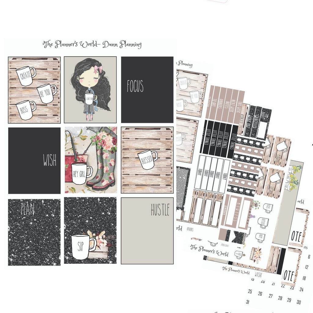 Dunn Planning weekly vertical Sticker Kit - The Planner's World