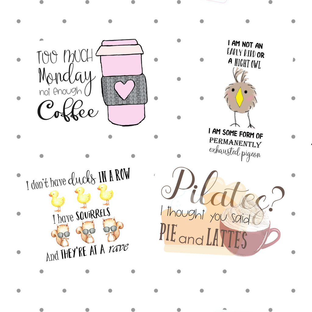 Adulting die cuts - Funny snarky planner stickers - The Planner's World