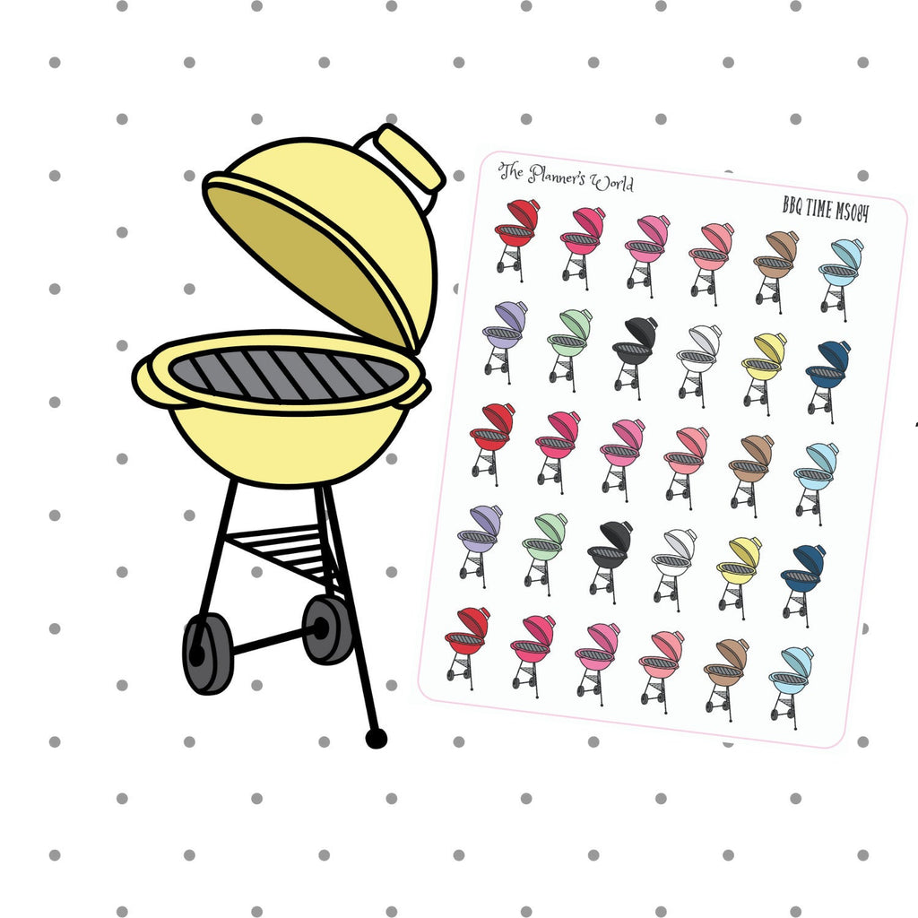 grill Stickers -  bbq stickers - planner stickers - barbeque stickers - grilling stickers - summer stickers - barbecue stickers - functional - The Planner's World