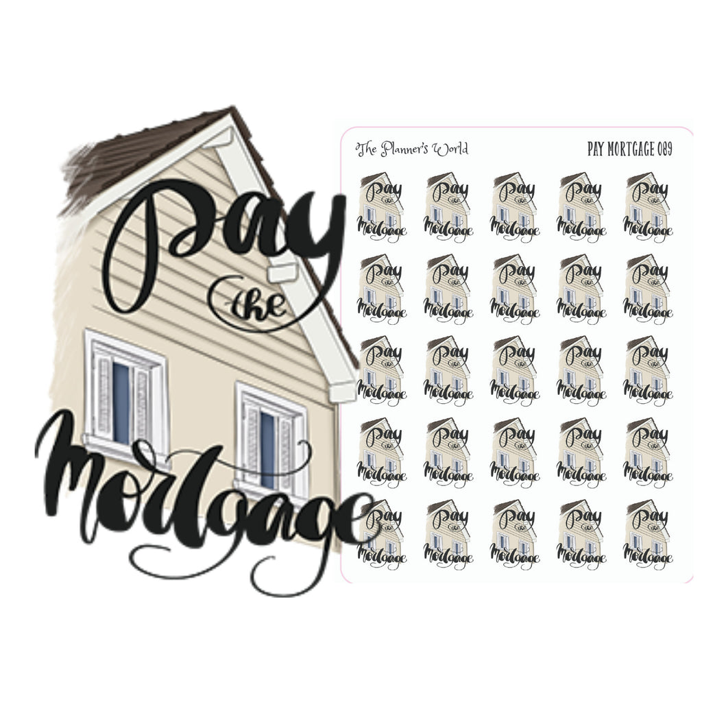 Pay mortgage house payment planner stickers - The Planner's World