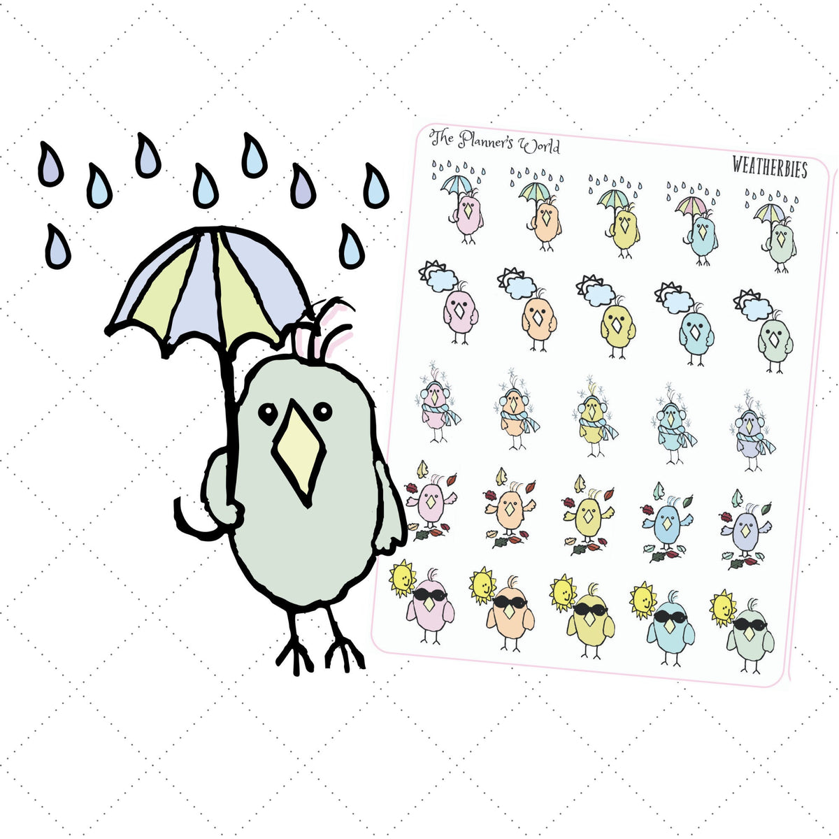 Weatherbies Weather Planner Stickers - featherbies – The Planner's World