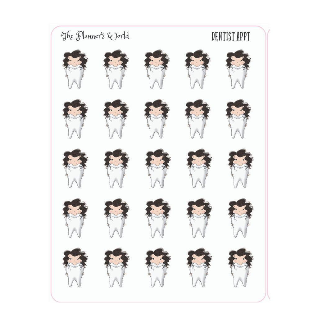 Dentist appointment planner stickers - The Planner's World