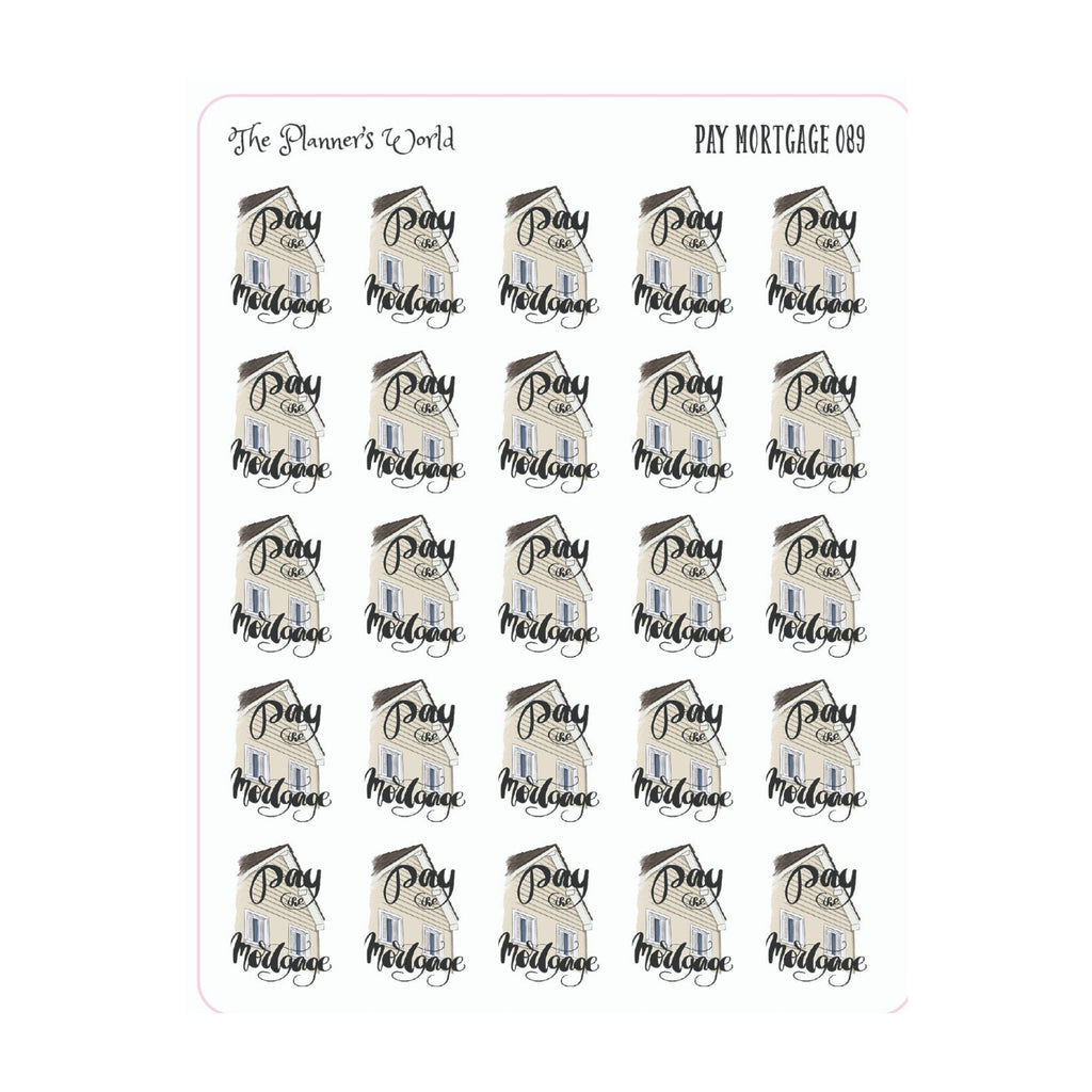 Pay mortgage house payment planner stickers - The Planner's World