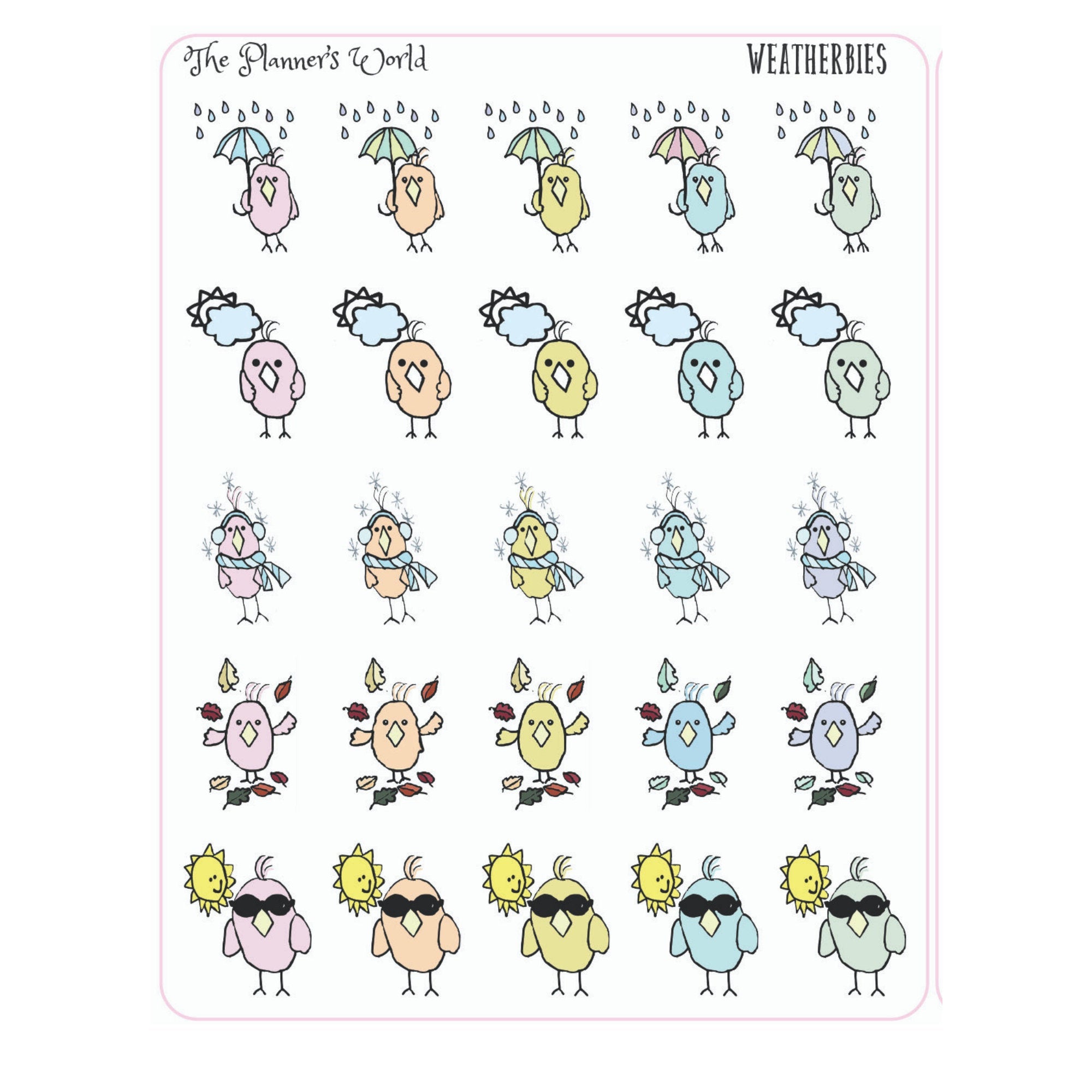 Weather Wizard Sticker Weatherbies Weather Planner Stickers - featherbies – The Planner's World