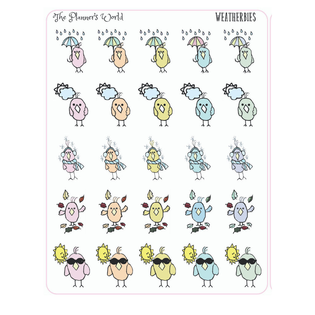 weatherbies featherbies weather planner stickers - The Planner's World