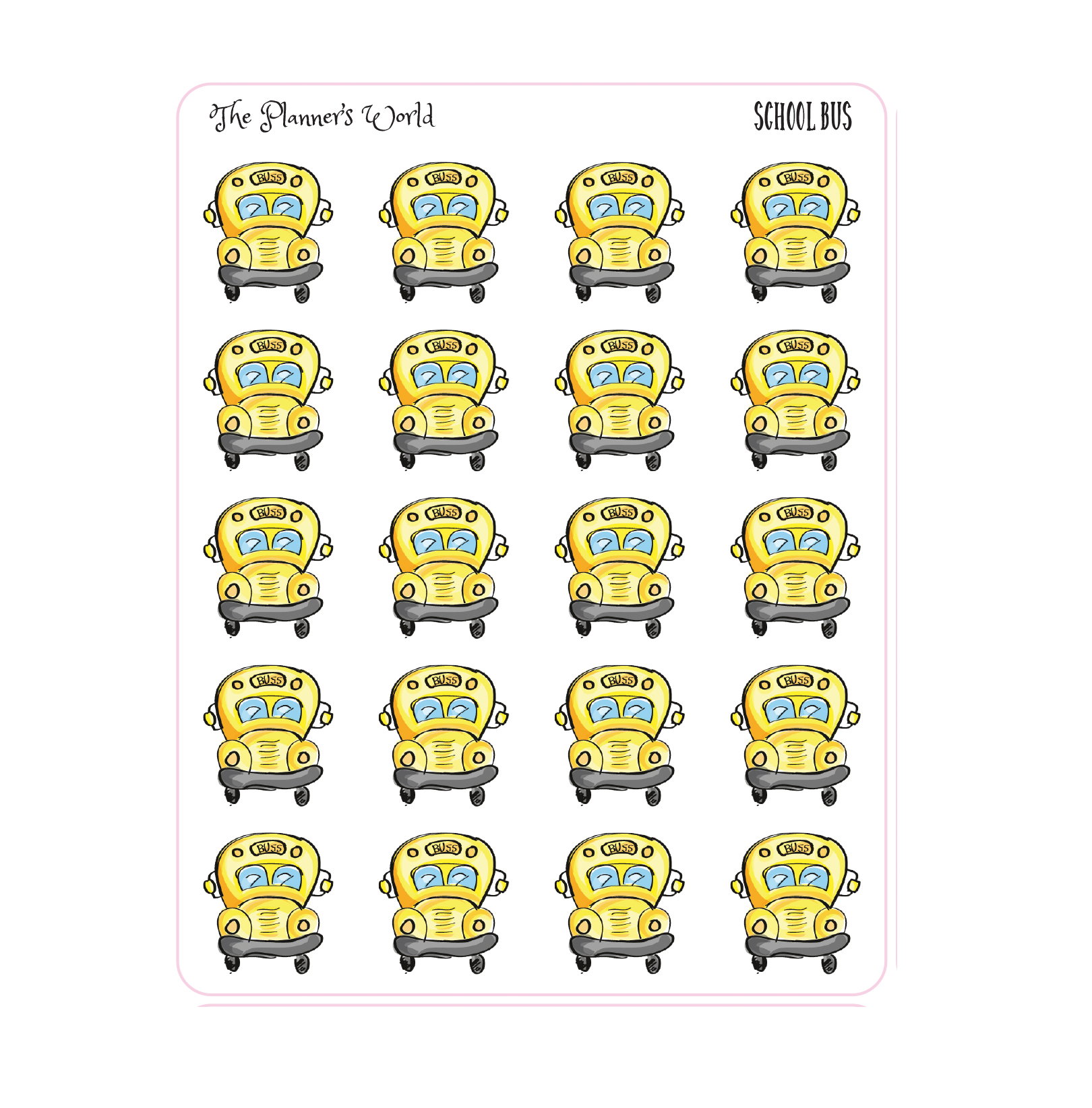 Def School Bus Sticker Back to School Planner Stickers – School Bus Stickers – School Supply ...